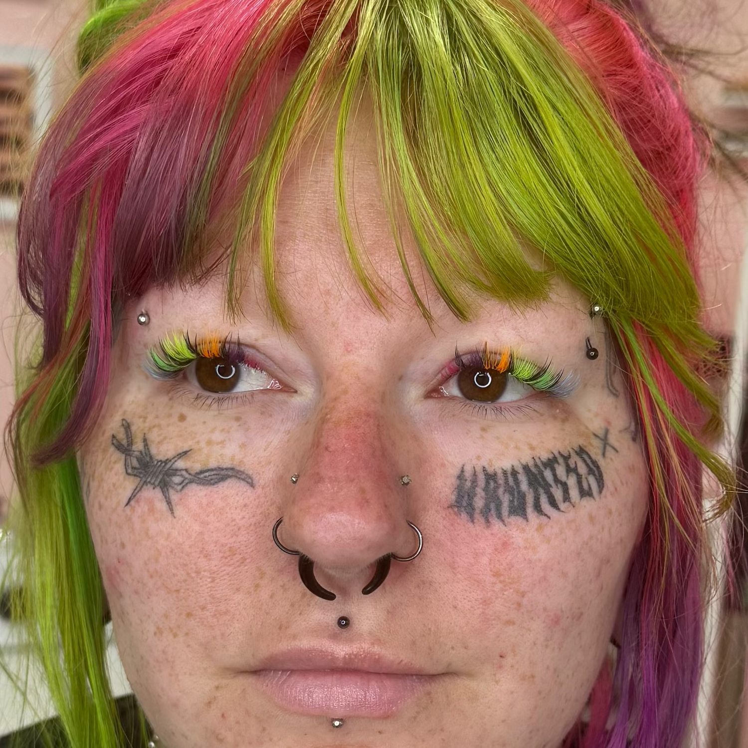 coloured lash extensions